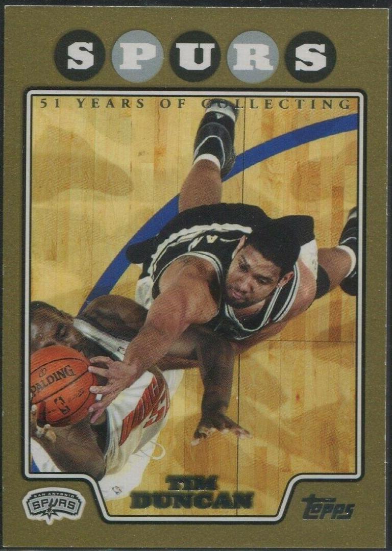 Tim Duncan #21 Basketball Cards 2008 Topps