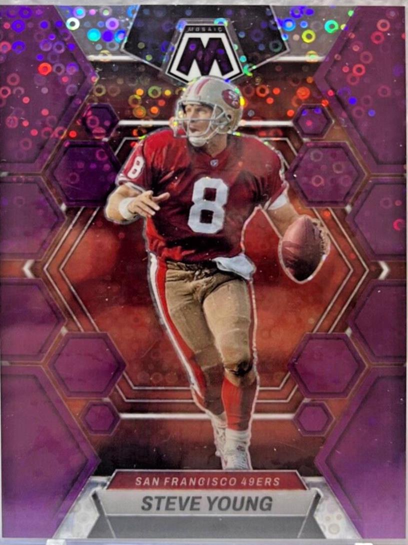 Steve Young [No Huddle Purple] #218 Prices | 2023 Panini Mosaic ...
