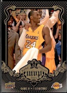 Bryant #KB-8 2008 Upper Deck MVP Kobe Basketball