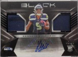 Kenneth Walker III #RSM-KWA 2022 Panini Black Football Rookie Signature Materials