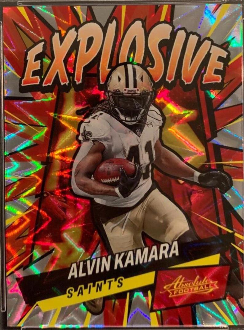Alvin Kamara #E23 Football Cards 2022 Panini Absolute Explosive