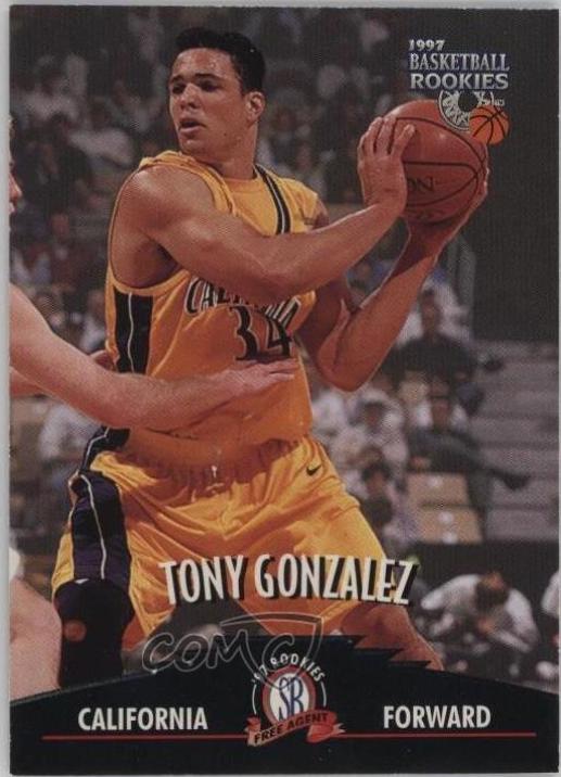 1997 Score Board Rookies Tony Gonzalez #27 Basketball Cards 1997 Score Board Rookies
