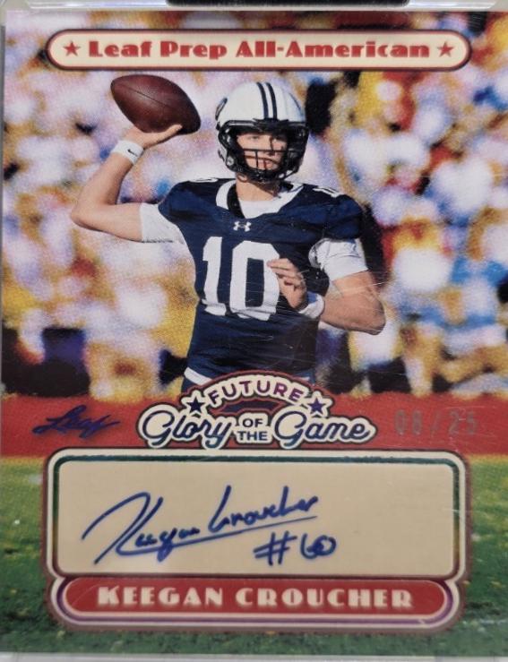 Keegan Croucher #FG-KC1 2025 Leaf Glory Of The Game Future Glory Football