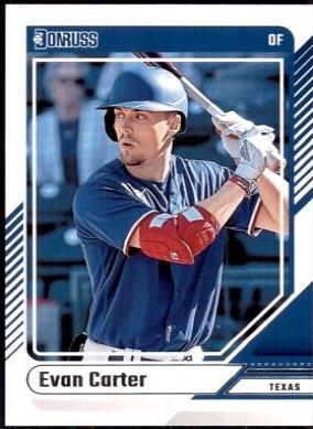 Evan Carter #74 Baseball Cards 2024 Donruss