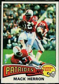 Mack Herron #381 Football Cards 1975 Topps