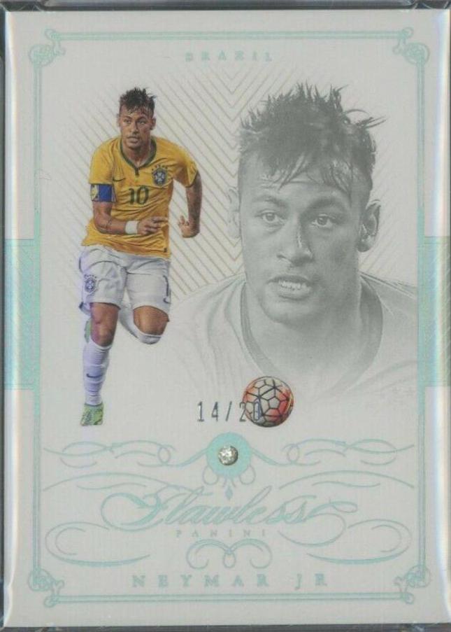Neymar Jr. #53 Soccer Cards 2016 Panini Flawless
