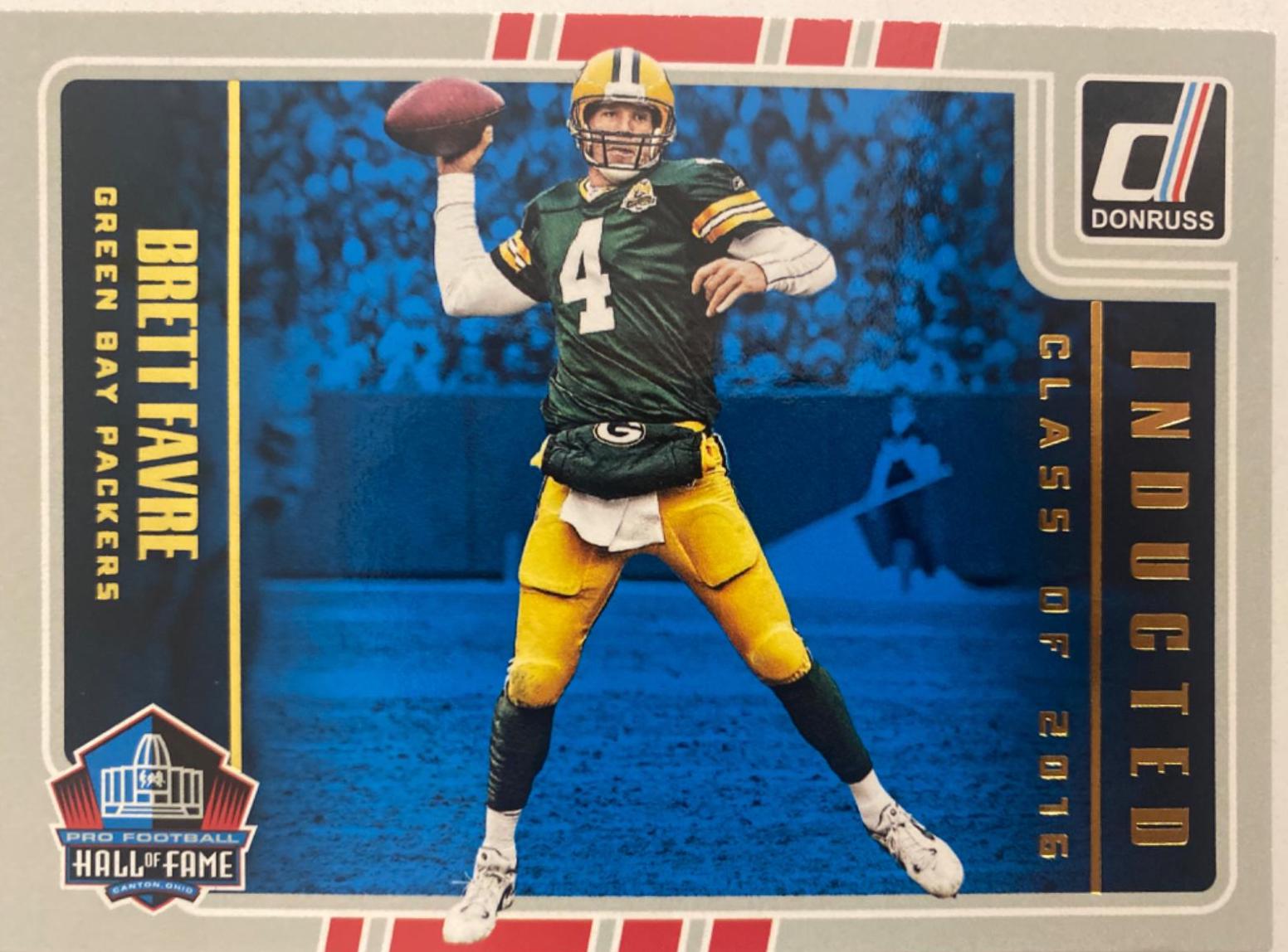 Brett Favre #1 Football Cards 2016 Panini Donruss Inducted Class of 2016