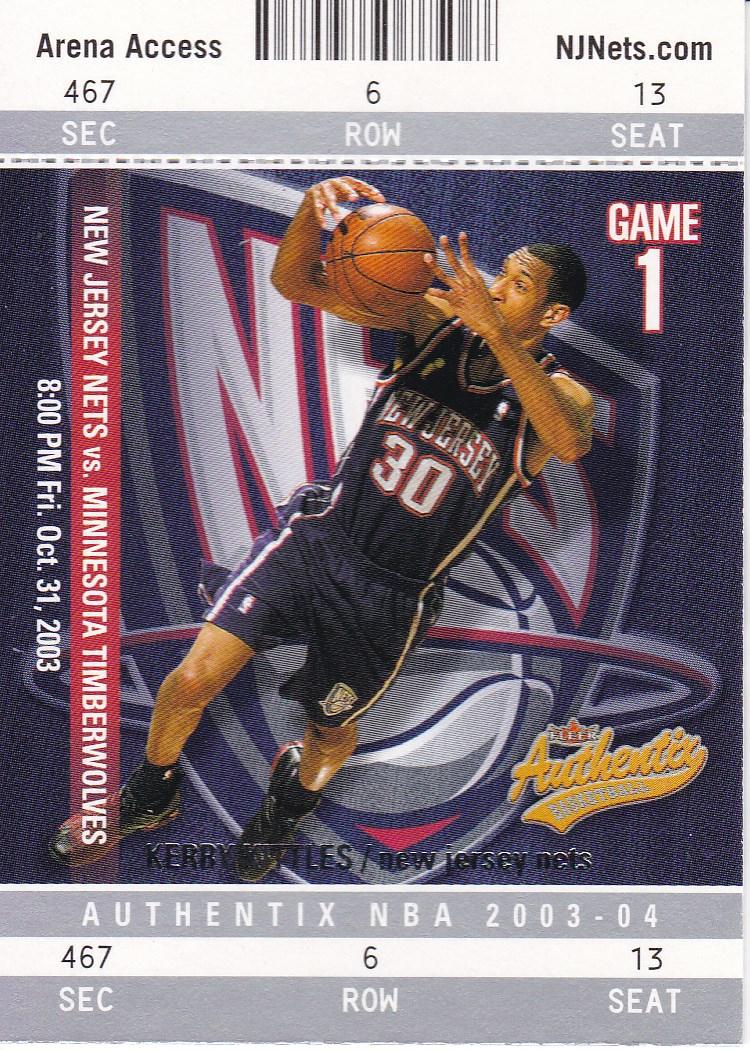 Kerry Kittles #5 Basketball Cards 2003 Fleer Authentix