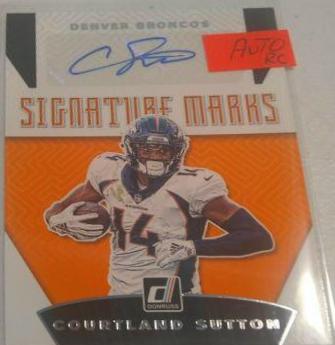 Courtland Sutton #SM 26 Football Cards 2019 Donruss Signature Marks Autographs