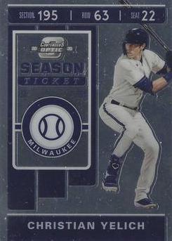 Christian Yelich #24 Baseball Cards 2020 Panini Chronicles Contenders Optic