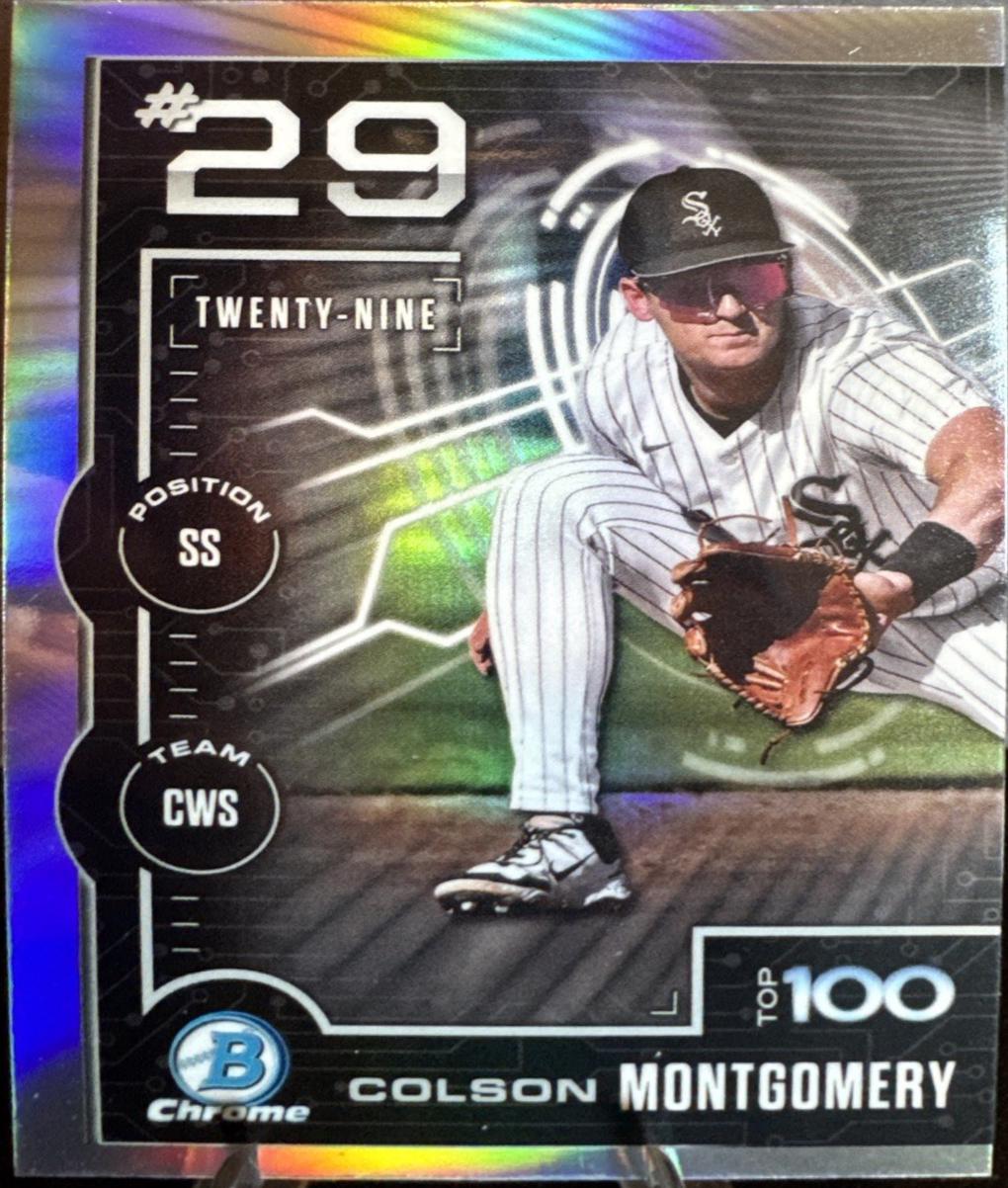 Colson Montgomery #BTP-29 Baseball Cards 2025 Bowman Scouts Top 100