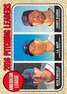 2016 A.L. Pitching Leaders: Rick Porcello / J.A. Happ / Corey Kluber