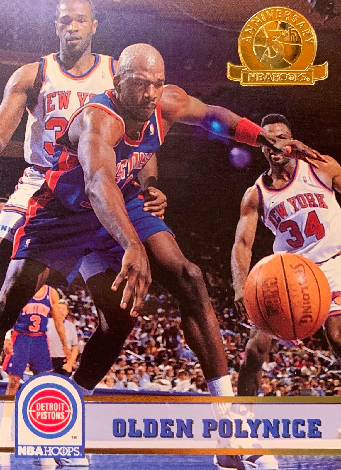Olden Polynice #64 Basketball Cards 1993 Hoops Fifth Anniversary Gold