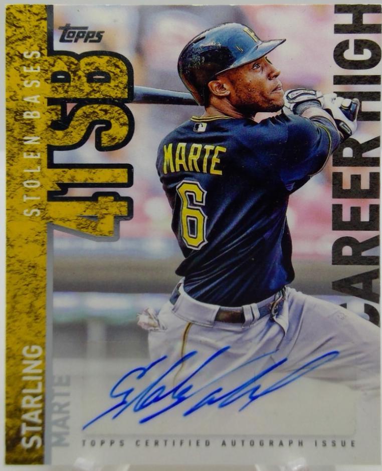 Starling Marte #CH-SMA 2015 Topps Career High Autographs Baseball