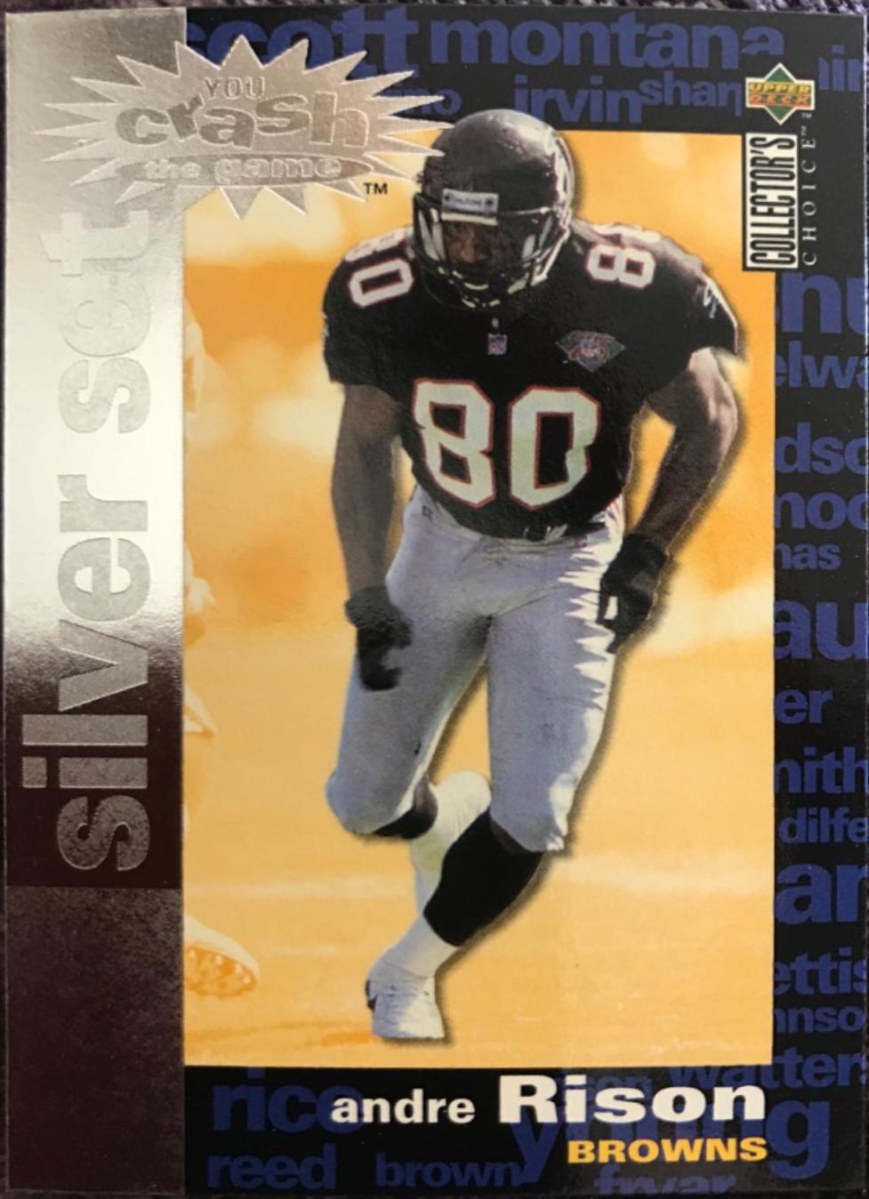 Andre Rison Football Cards 1995 Collector's Choice Crash the Game