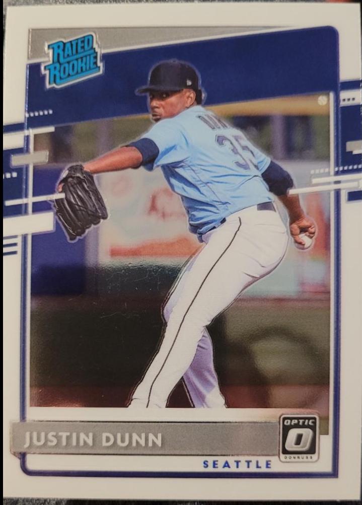 Justin Dunn #41 Baseball Cards 2020 Panini Donruss Optic