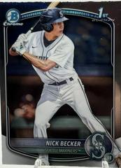 Nick Becker [Logofractor] #BDC-100 Baseball Cards 2025 Bowman Draft Chrome Prices