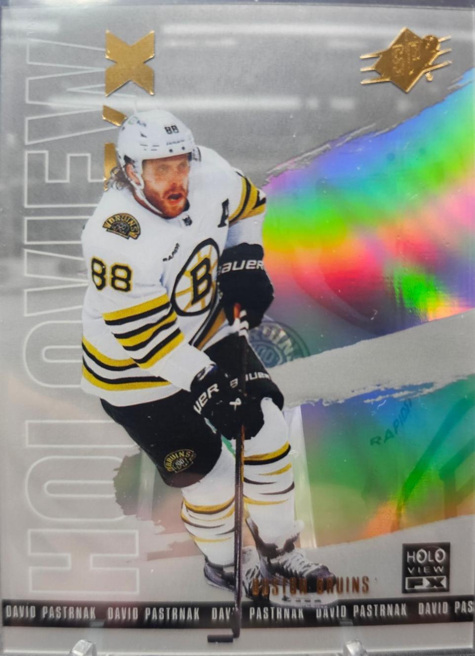 David Pastrnak #HV-19 Hockey Cards 2024 SPx Holoview FX
