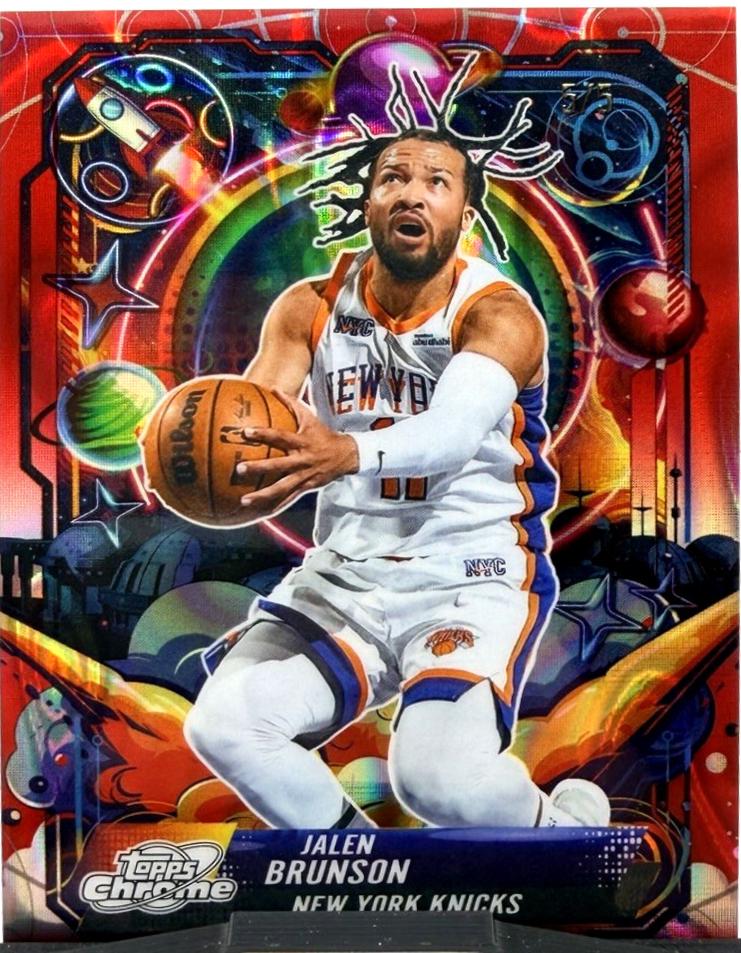 Jalen Brunson [Red Flare Refractor] #PRP-4
