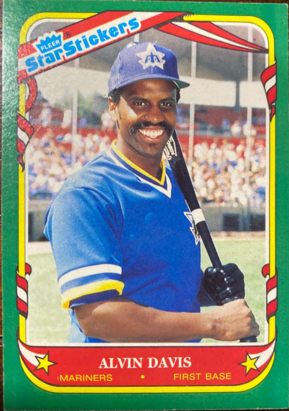 Alvin Davis #28 Baseball Cards 1987 Fleer Star Stickers