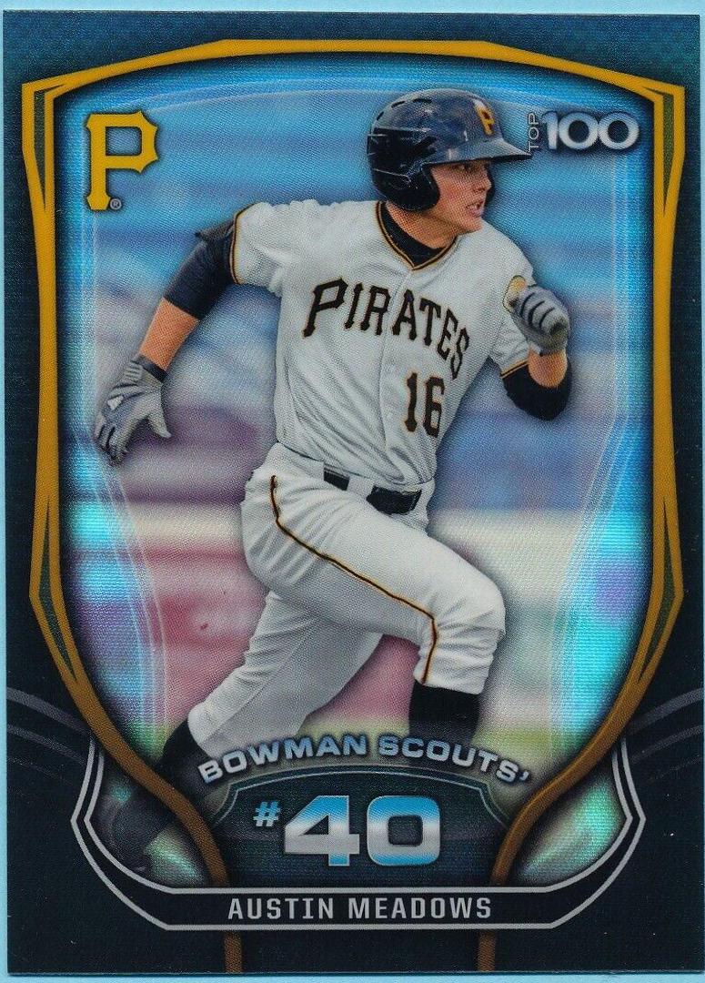 Austin Meadows #BTP40 Baseball Cards 2015 Bowman Scout's Top 100