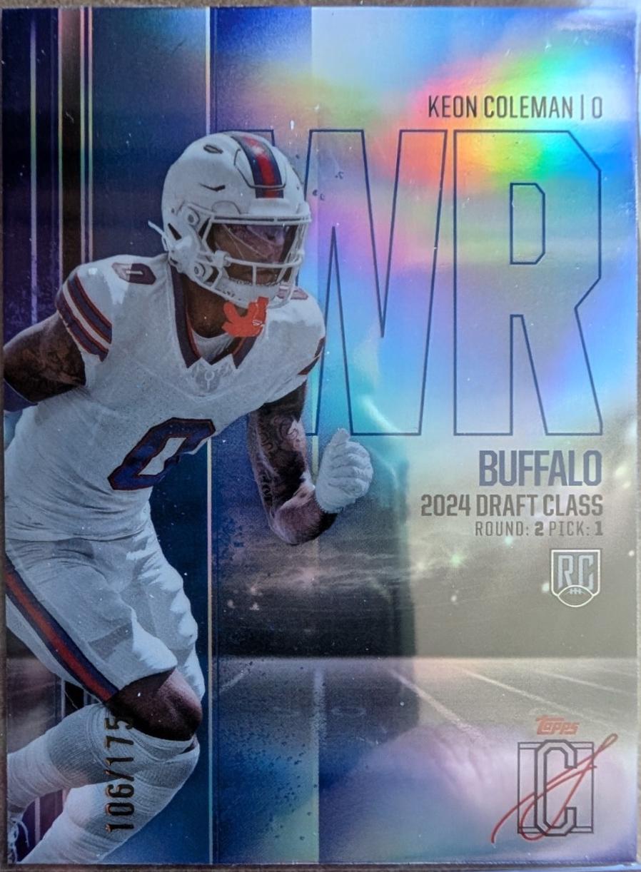 Keon Coleman #RCV-13 Football Cards 2024 Topps Signature Class Rookie Chrome Variation