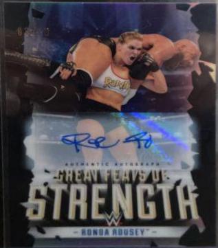 Ronda Rousey #GFA-RR Wrestling Cards 2021 Topps Chrome WWE Great Feats of Strength Autographs