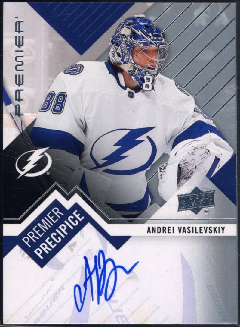Andrei Vasilevskiy #PP-AV Hockey Cards 2023 Upper Deck Premier Precipice Auto