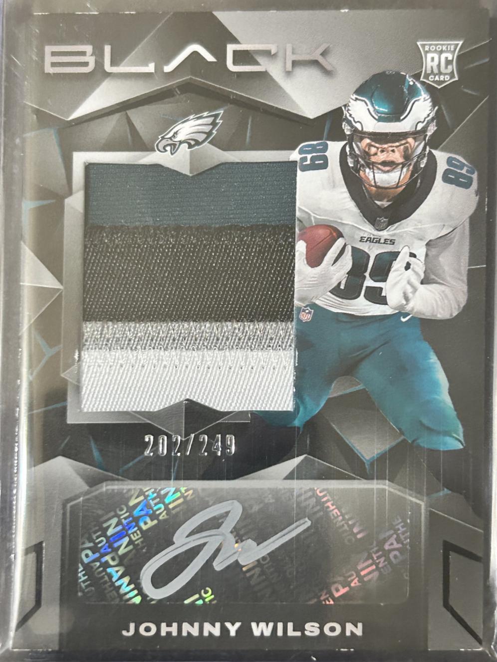 Johnny Wilson #155 Football Cards 2024 Panini Black Rookies Autograph