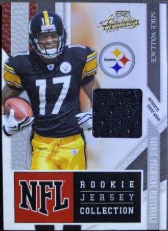 Mike Wallace #27 Football Cards 2009 Playoff Absolute Memorabilia NFL Rookie Jersey Collection