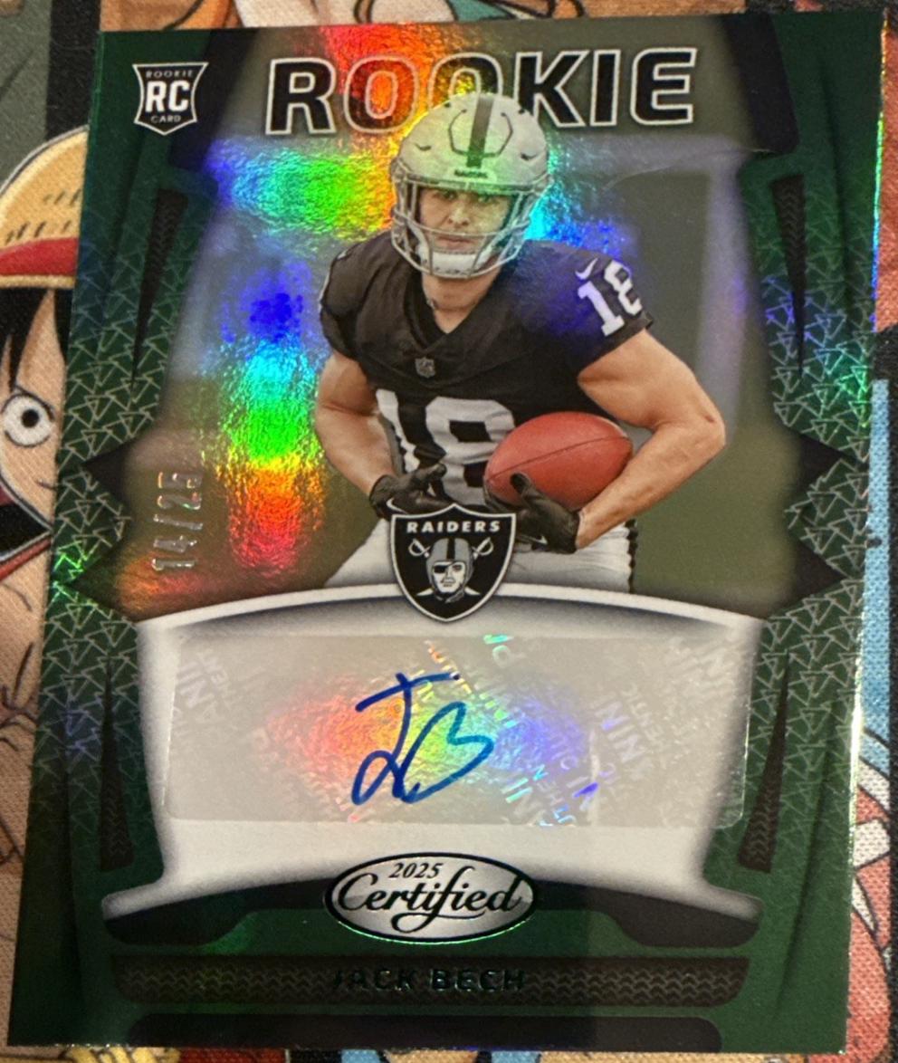 Jack Bech #RSI-JBH 2025 Panini Certified Rookie Signature Football
