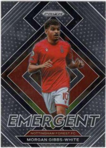 Morgan Gibbs White #17 Soccer Cards 2022 Panini Prizm Premier League Emergent