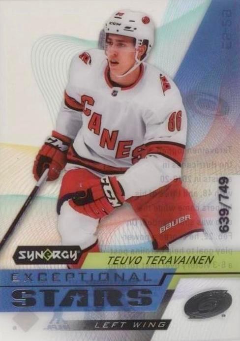 Teuvo Teravainen #ES-29 Hockey Cards 2020 Upper Deck Synergy Exceptional Stars