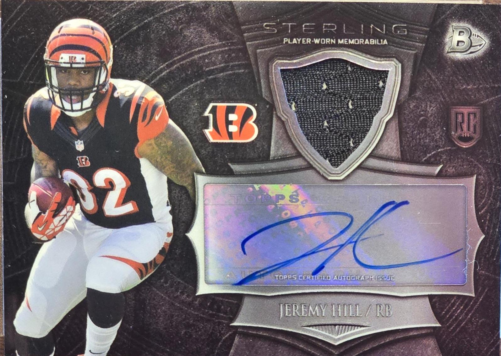 Jeremy Hill #BSAR-JHI 2014 Bowman Sterling Football Rookie Autograph Relics