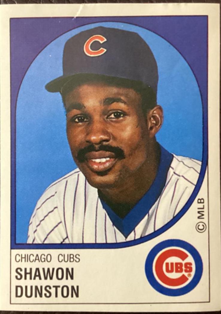 Shawon Dunston #264 Baseball Cards 1988 Panini Stickers