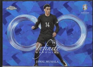 Jamal Musiala #IS-4 Soccer Cards 2024 Topps Chrome Sapphire UEFA Euro Infinite