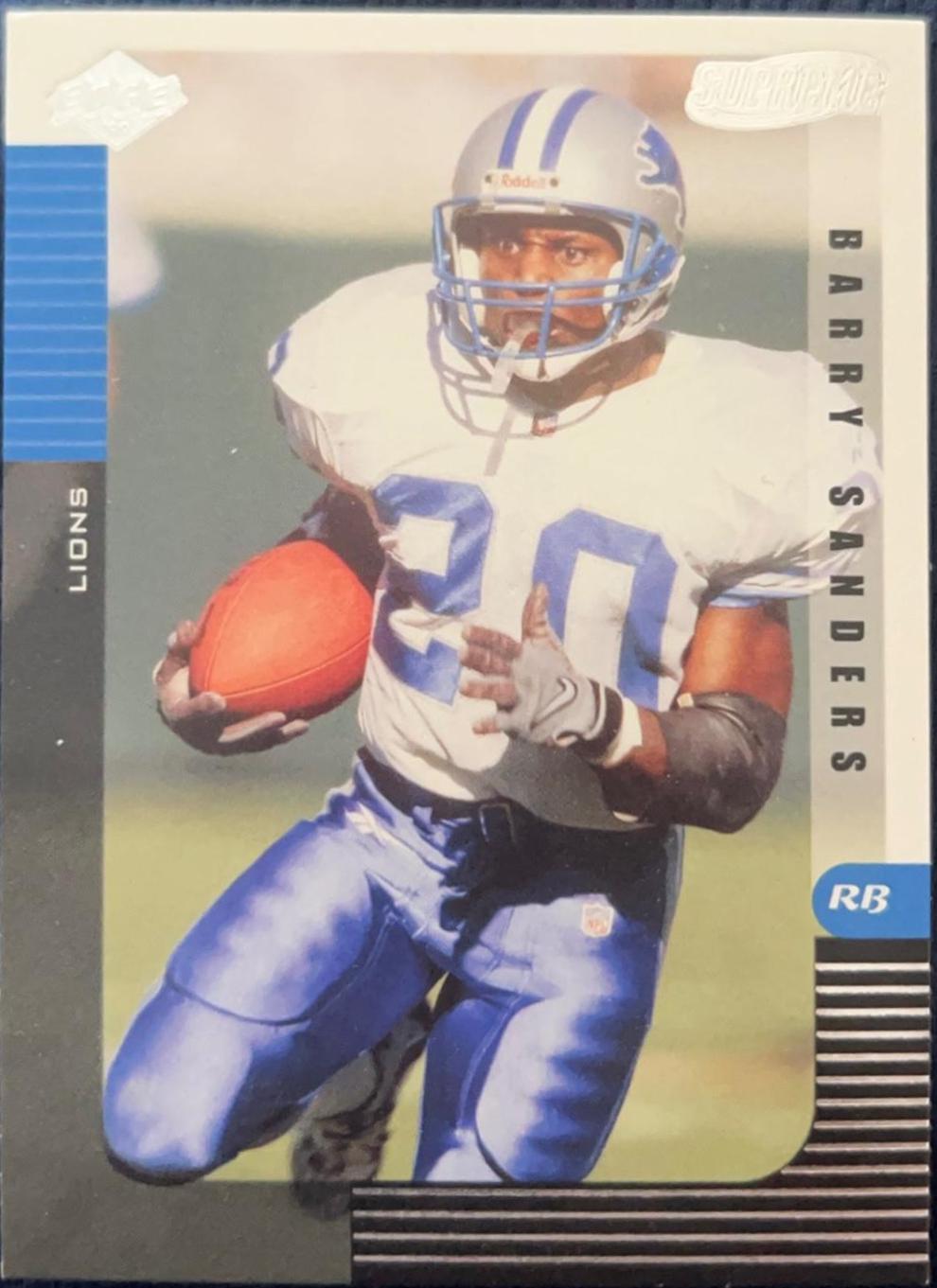 Barry Sanders #44 Football Cards 1999 Collector's Edge Supreme