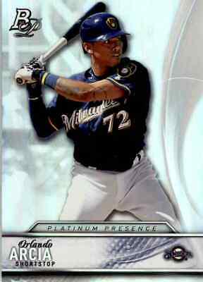 Orlando Arcia #PP-15 Baseball Cards 2016 Bowman Platinum Presence