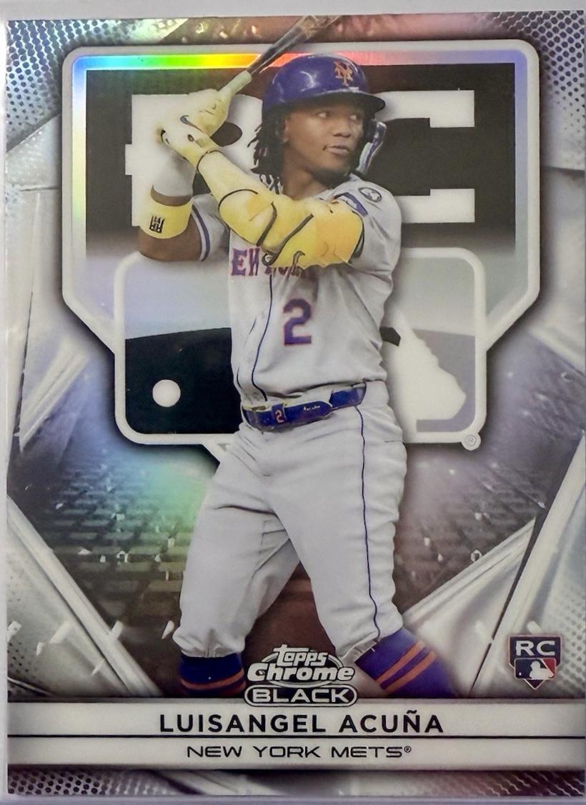 Luisangel Acuna #88 Baseball Cards 2025 Topps Chrome Black Rookie Design Variation