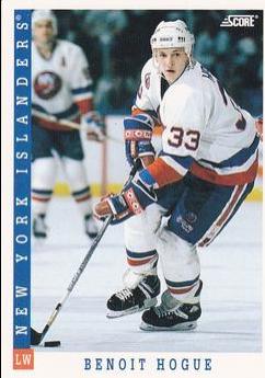 Benoit Hogue #16 Hockey Cards 1993 Score