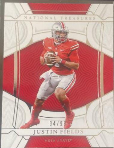 Justin Fields #8 Football Cards 2022 Panini National Treasures Collegiate