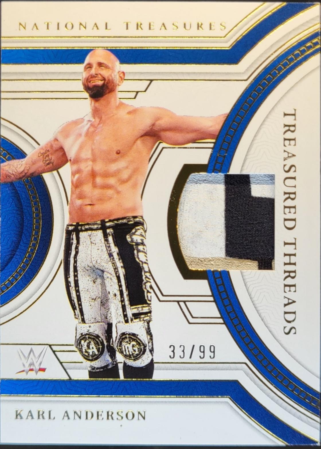 Karl Anderson #11 Wrestling Cards 2024 Panini National Treasures WWE Treasured Threads