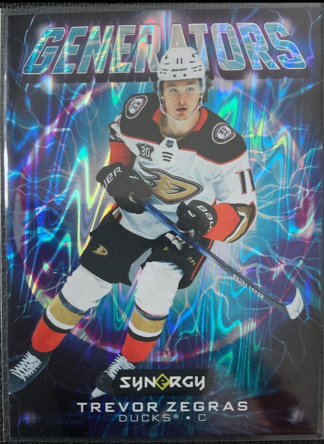 Trevor Zegras #G-9 Hockey Cards 2024 Upper Deck Synergy Generators