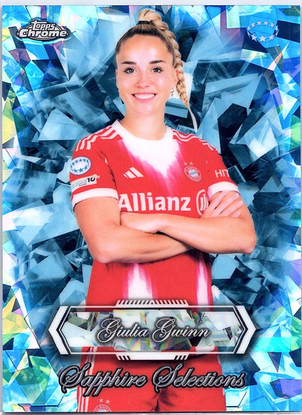 Giulia Gwinn #SS-8 2025 Topps Chrome Sapphire Uwcl Selections Soccer