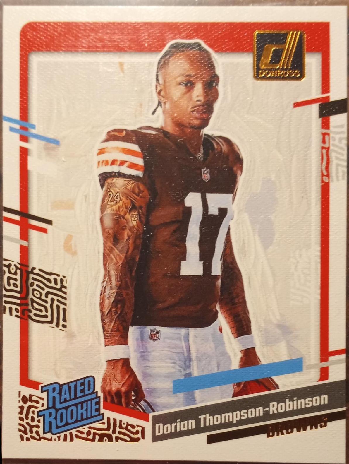 Dorian Thompson Robinson #37 Football Cards 2023 Panini Donruss Rated Rookies Portrait