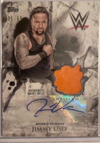 Jimmy Uso #UAR-JU Wrestling Cards 2018 Topps WWE Undisputed Autograph Relic
