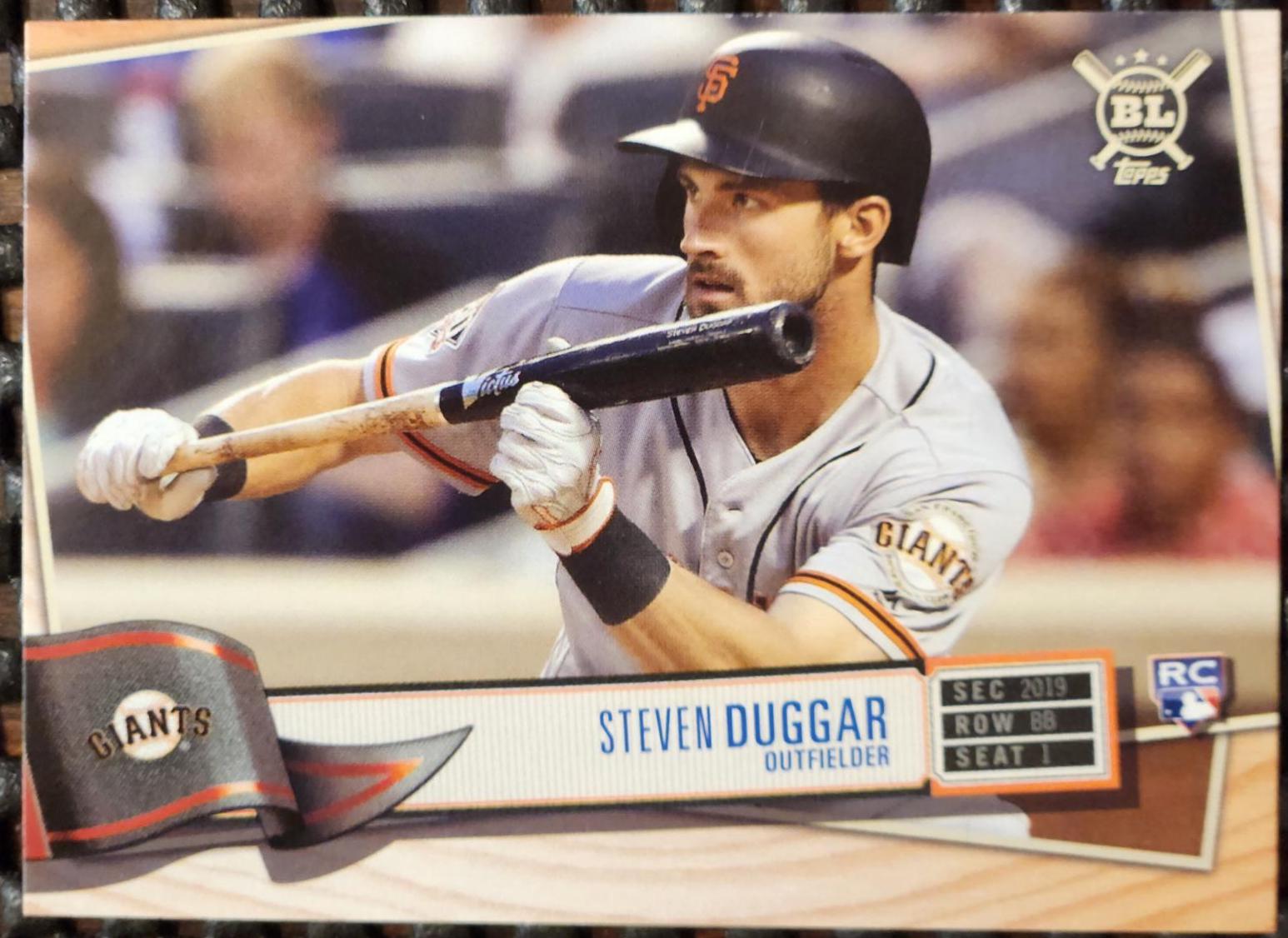 Steven Duggar #55 Baseball Cards 2019 Topps Big League