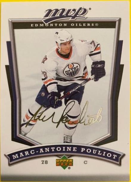 Marc-Antoine Pouliot #182 Hockey Cards 2007 Upper Deck MVP