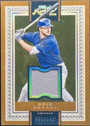 Kris Bryant #103 Baseball Cards 2016 Panini Prime Cuts