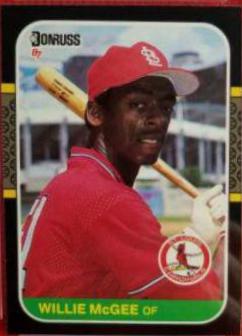 Willie McGee #84 Baseball Cards 1987 Donruss